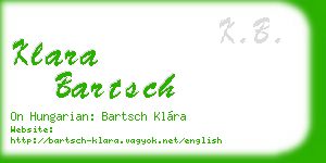 klara bartsch business card